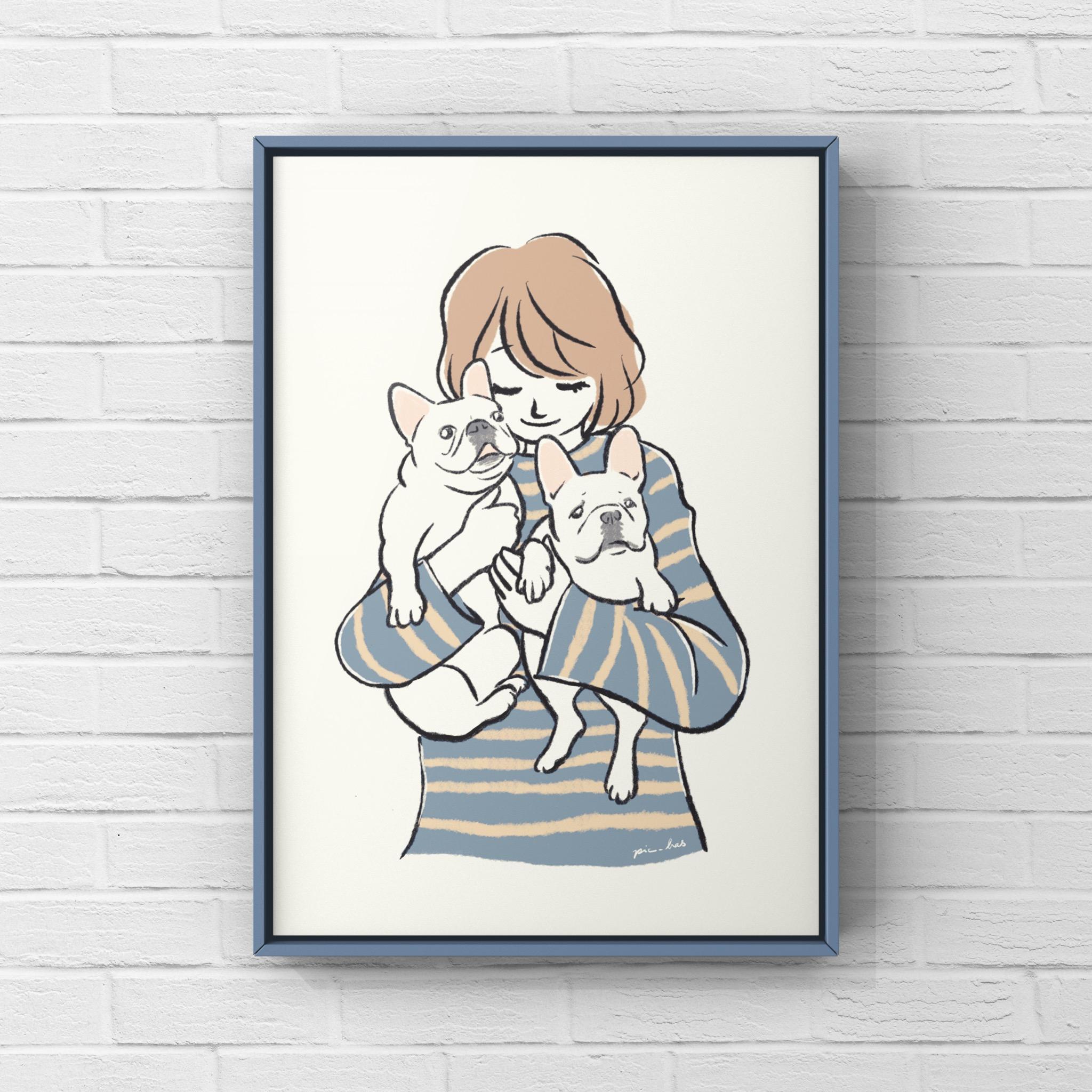 フレンチブルドッグ【パピー】A4ポスター1枚目の画像