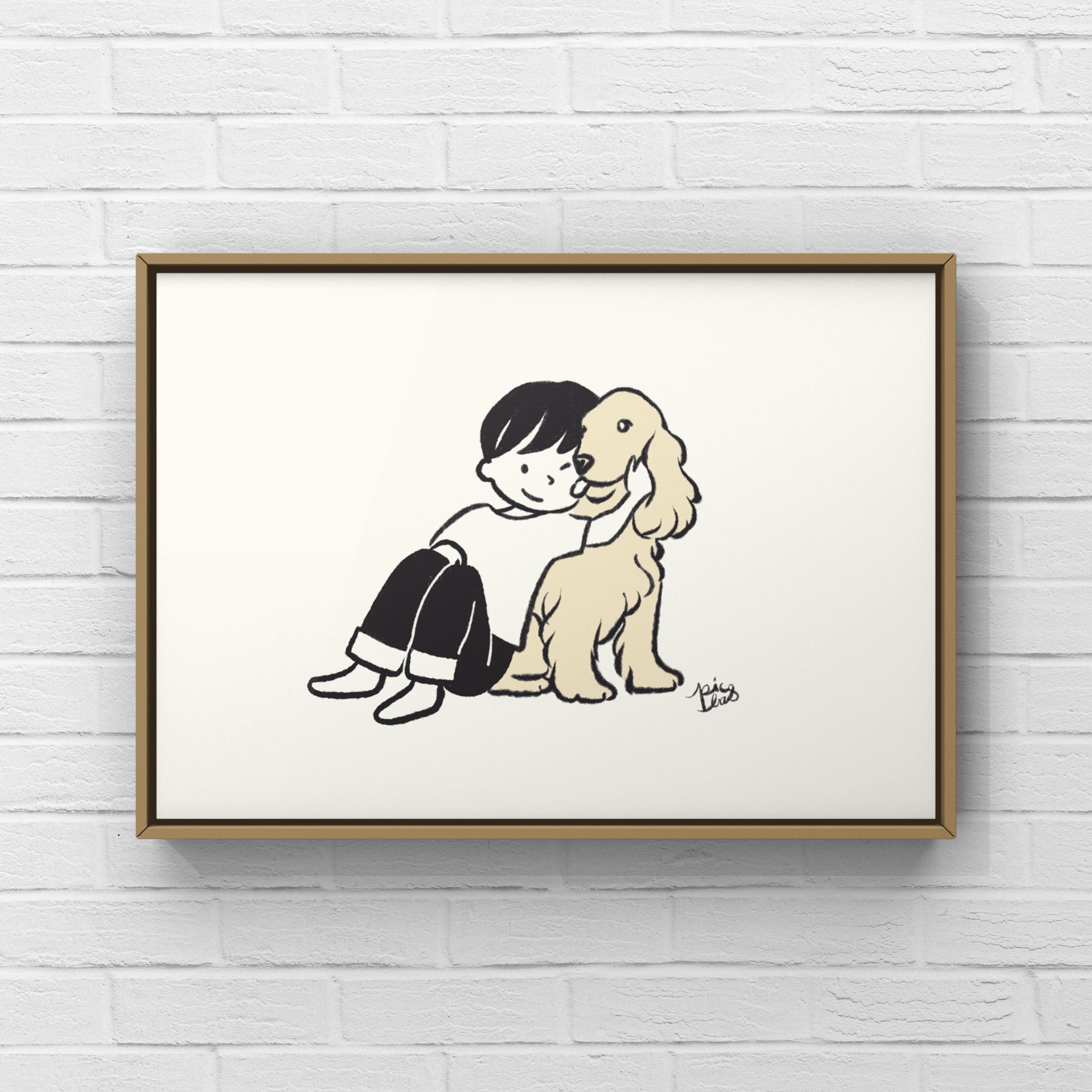 コッカースパニエル【バディ】A4イラストポスター1枚目の画像