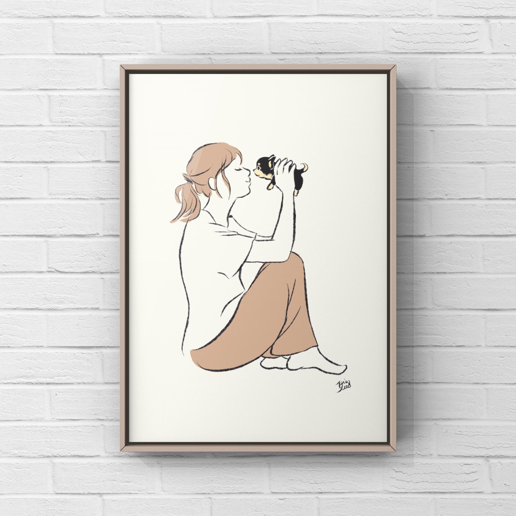 チワワ【はじめまして】A4ポスター1枚目の画像