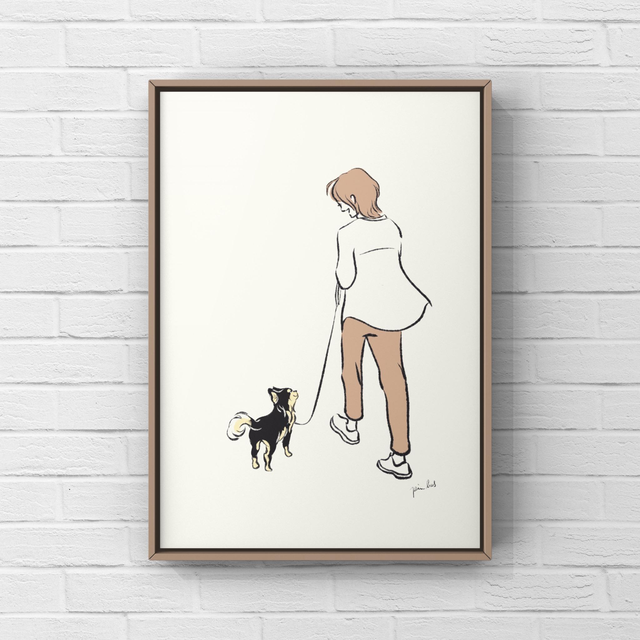 チワワ【サイドバイサイド】A4ポスター1枚目の画像