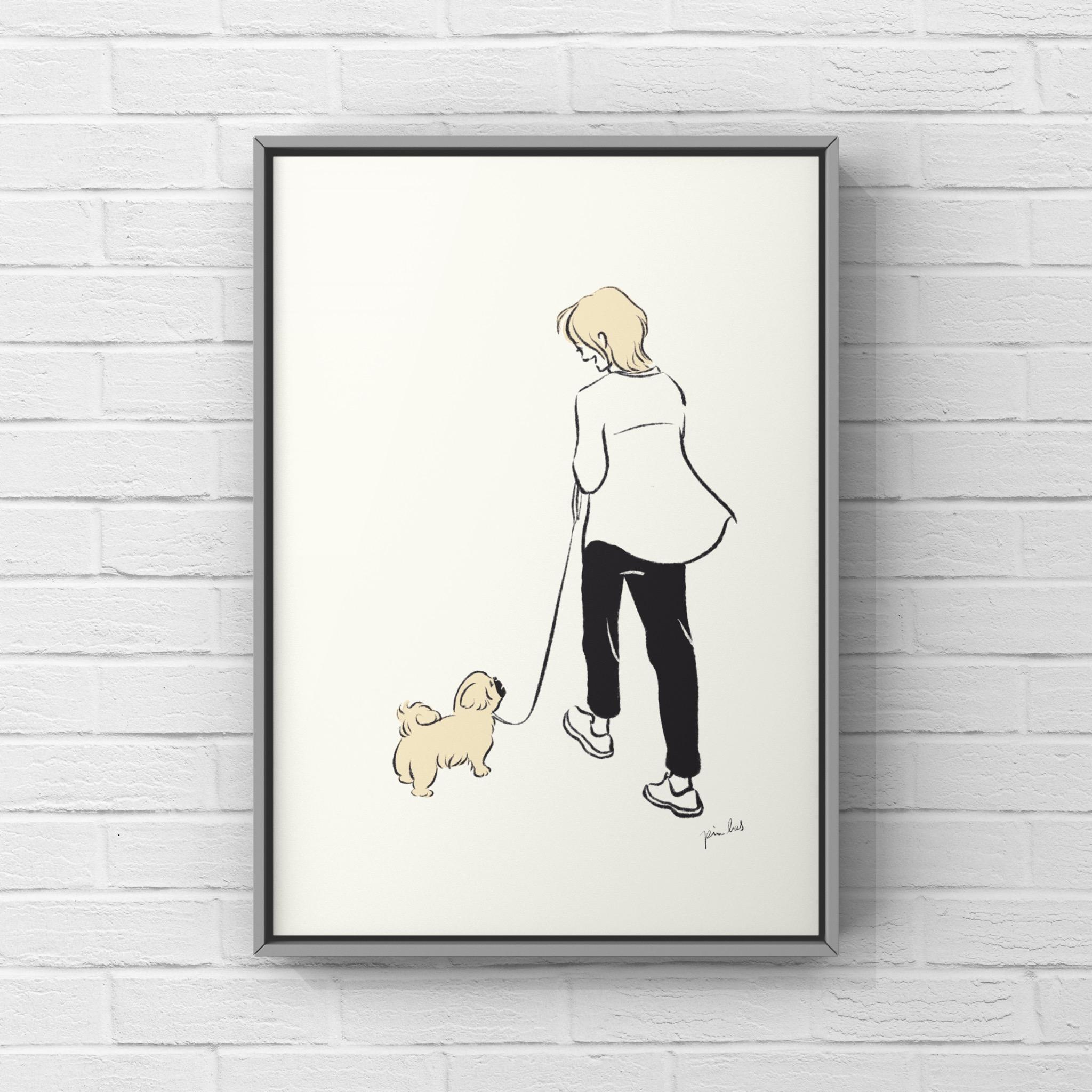 ペキニーズ【サイドバイサイド】A4ポスター1枚目の画像