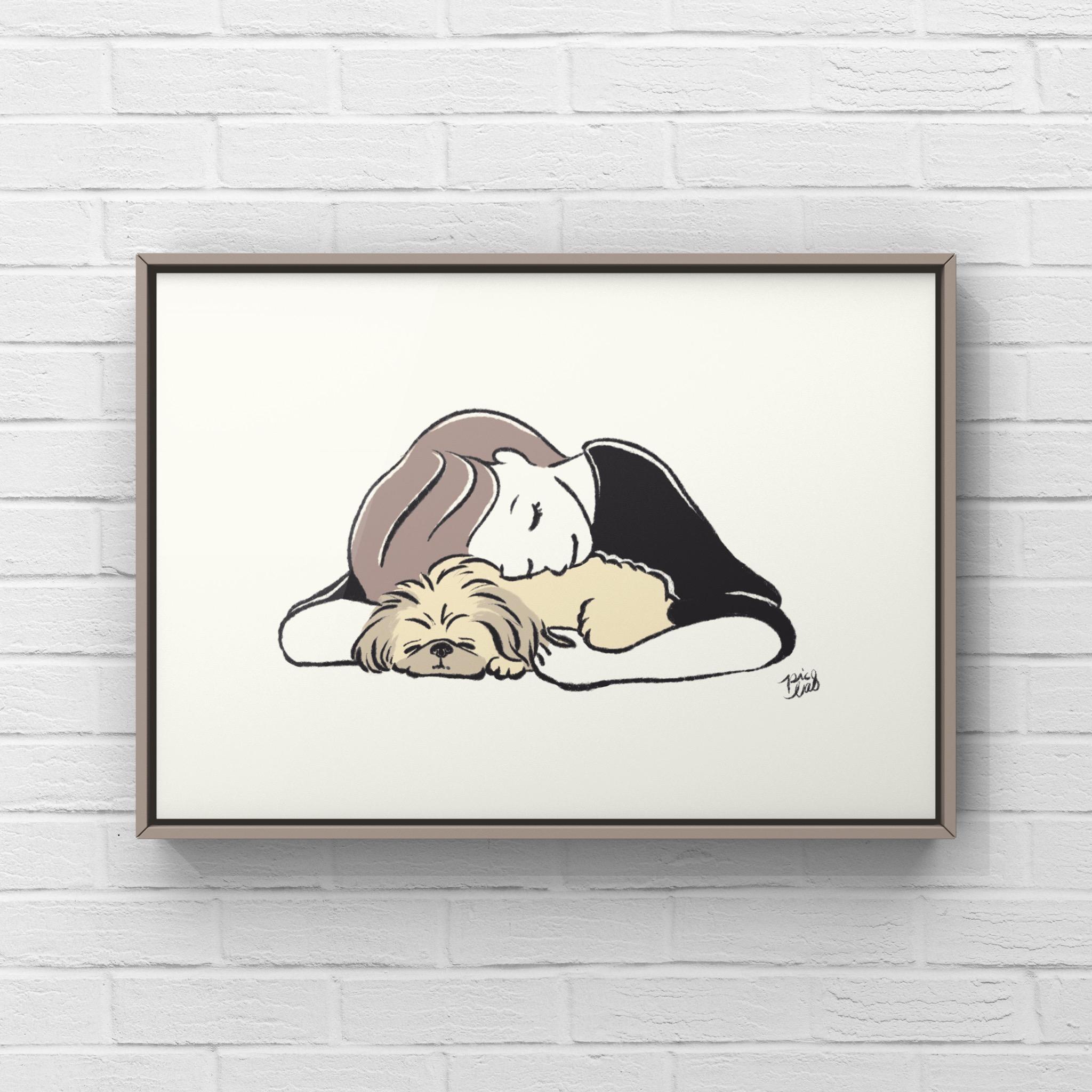 ペキニーズ【ナップタイム】A4ポスター1枚目の画像